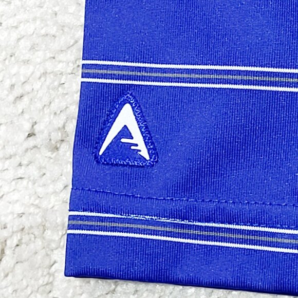 Antigua Tampa Bay Lightning Polo Shirt Men L Blue Striped Golf Performance - Picture 4 of 8